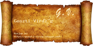 Geszti Virág névjegykártya