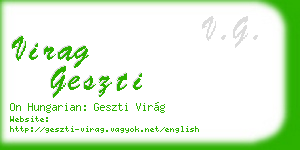virag geszti business card